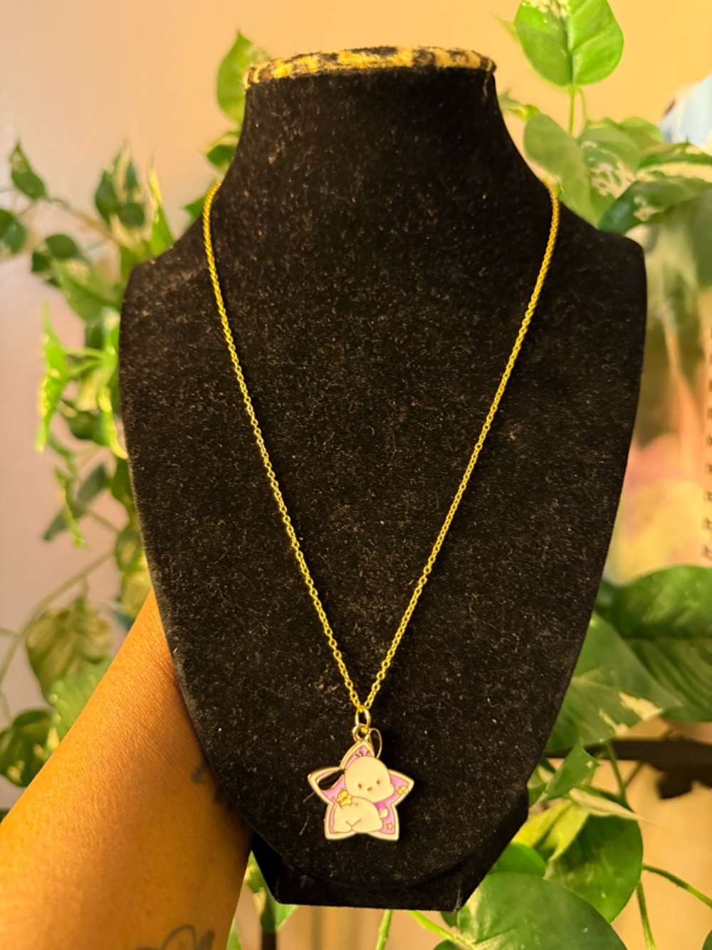 Sanrio pochoco Gold necklace